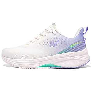 361° Wear-Resistant Slip-Resistant Low-Top Casual Running Shoes Women's White Purple