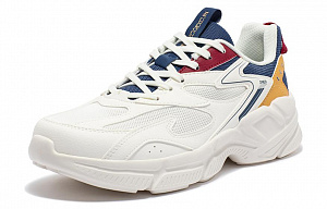 361° Slip Resistant, Abrasion Resistant, Breathable Low Top Sports Casual Shoes Men's White Blue Yellow 1 2988488
