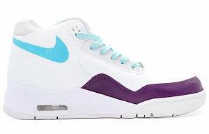 Nike Flight Legacy Non-slip Lightweight Mid-Top Vintage Basketball Shoes Unisex Purple White Blue 1 2988548