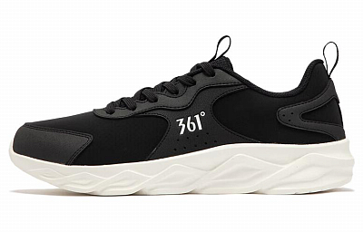 361° Cushioning Anti-Slip And Wear-Resistant Low-Top Running Shoes Men's Black White