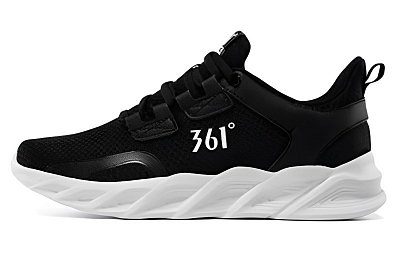 361° Slip-Resistant Breathable Low-Top Running Shoes Women's Black White