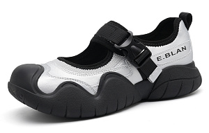 EBLAN Low Top Casual Shoes Women's Black Silver 1 2988858
