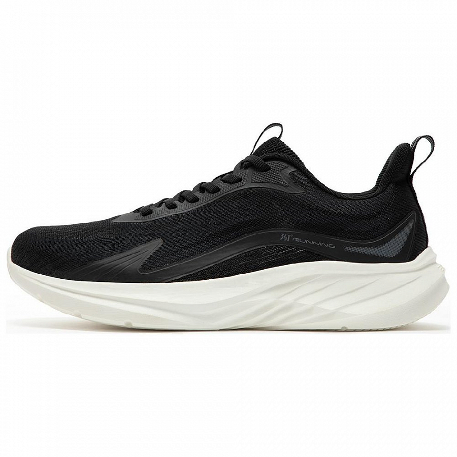 361° Anti Slip Wear Resistant Low Top Casual Running Shoes Men's Black White
