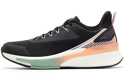 361° Rain Screen 5.0 Anti Slip Wear Resistant Low Top Running Shoes Women's Black Orange