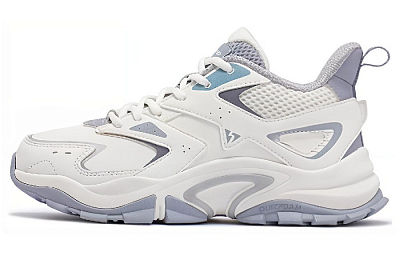 361° Cushioning Slip Resistant Mid Top Casual Shoes Women's White Gray