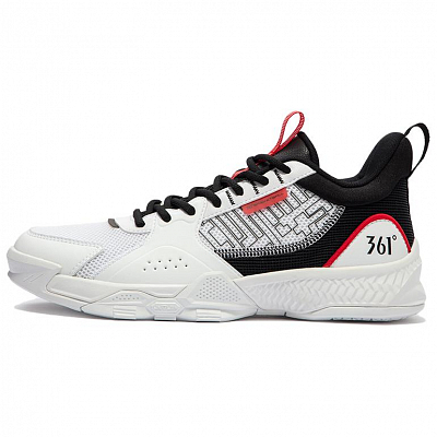 361° Cushioning Wear-Resistant Low-Top Basketball Shoes Men's White Black
