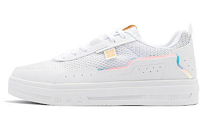 361° Wear-Resistant Breathable Slip-Resistant Low-Top Skateboard Shoes Women's White Yellow