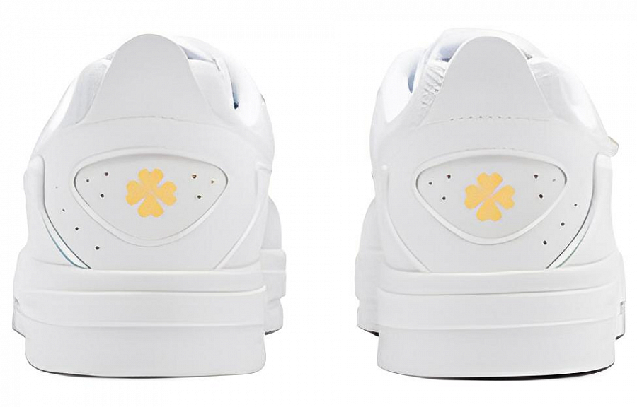 361° Wear-Resistant Breathable Slip-Resistant Low-Top Skateboard Shoes Women's White Yellow
