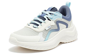 361° Anti Slip Wear Resistant Low Top Running Shoes Women's White Blue 1 2990329