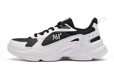 361° Cloud Anti-Slip Wear-Resistant Low-Top Padded Casual Shoes Women's White Black