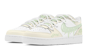 Nike Court Borough Skateboard Shoes Women's Low top Yellow/Green/White 3 2990899