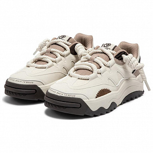 361° Durable Breathable Low-Top Skateboard Shoes Women's Beige Umber 2 2991017