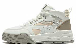 361° Thermal Slip Resistant And Abrasion Resistant High Top Skateboard Shoes Women's Dune White