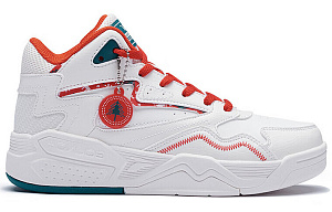 361° Lightweight, Wear resistant, And Non slip High Top Skateboard Shoes Women's White Green Red 1 2991052
