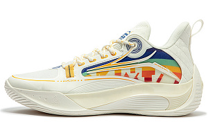 361° AG Shine 2.0 Shock Absorbers With Slip Resistant Features Low Top Basketball Shoes Men's White Yellow