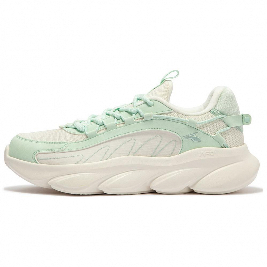 361° Spirit Fox Cushioned Slip-Resistant Abrasion-Resistant Low-Top Casual Running Shoes Women's Green White