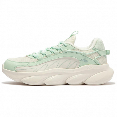 361° Spirit Fox Cushioned Slip-Resistant Abrasion-Resistant Low-Top Casual Running Shoes Women's Green White