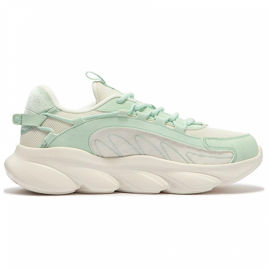 361° Spirit Fox Cushioned Slip-Resistant Abrasion-Resistant Low-Top Casual Running Shoes Women's Green White