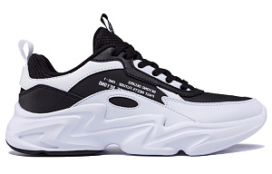 361° Wear-resistant Non-slip And Breathable Low-Top Chunky Sneakers Women's White Black 1 2992098
