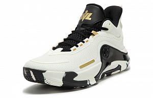 361° AG Durable Breathable Low-Top Basketball Shoes Men's White Gold 1 2992288