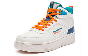 361° Burning Tide 1 High Top Skateboard Shoes Men's White Cyan 1 2992313