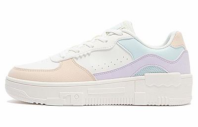 361° Anti Slip Wear Resistant Mid Top Skateboard Shoes Women's White Purple