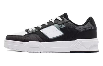361° Slip-Resistant Low-Top Skateboard Shoes Men's Black White