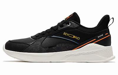 361° Cushioning Wear-Resistant Low-Top Running Shoes Men's Black Orange