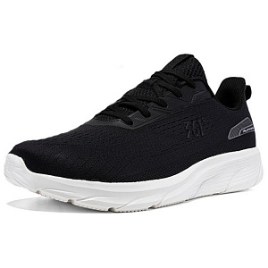 361° Breathable And Lightweight Low Top Running Shoes Men's Black White