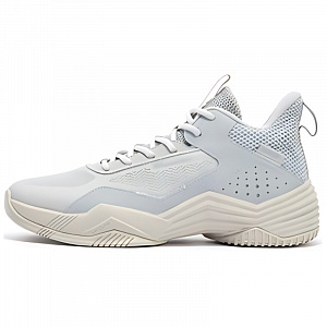 361° Cushioning, Slip Resistant, Abrasion Resistant, Breathable, Rebound Low Top Basketball Shoes Men's Light Gray