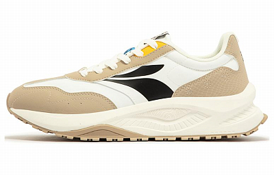 361° Anti-Slip Wear-Resistant Low-Top Casual Shoes Men's White Yellow Black