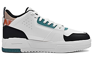 361° Anti Slip Wear Resistant Mid Top Skateboard Shoes Men's White Black 1 2993315