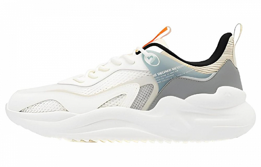 361° Anti Slip Wear Resistant Low Top Casual Shoes Men's White Beige