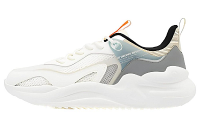 361° Anti Slip Wear Resistant Low Top Casual Shoes Men's White Beige