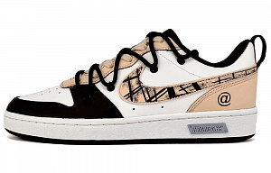 Nike Court Borough 2 Cushioned Wear-Resistant Slip-Resistant Low-Top Skateboard Shoes Women's Flesh