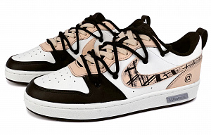 Nike Court Borough 2 Shock Absorbers Abrasion Resistant Slip Resistant Low top Skateboard Shoes Women's Flesh 2 2993488