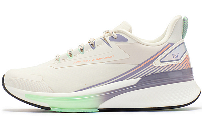 361° Rain Screen 5.0 Anti Slip Wear Resistant Low Top Running Shoes Women's Beige Purple