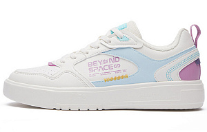 361° Slip Resistant Cushioning Wear Resistant Breathable Lightweight Low Top Skateboard Shoes Women's White Blue