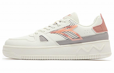 361° Thousand Thoughts Series Thousand Thoughts Anti Slip Wear Resistant Low Top Skateboard Shoes Women's White Gray