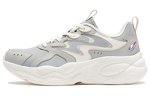 361° Cushioning Lightweight Low Top Running Shoes Women's Gray White Comfortable