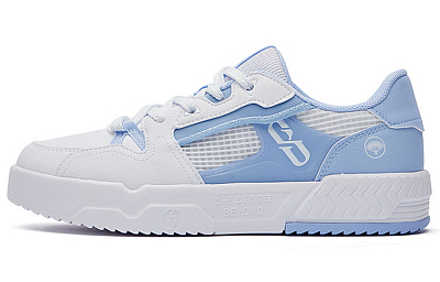 361° Breathable Low-Top Skateboard Shoes Men's White Blue