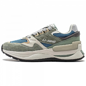 LiNing Shock Absorbers Slip Resistant Low top Casual Shoes Women's Green Blue White