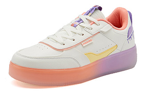361° Breathable Low-Top Skateboard Shoes Women's White Purple 1 2994470