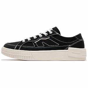 361° Anti Slip Wear Resistant Low Top Skateboard Shoes Men's Black Beige