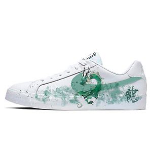 Nike Court Royale Non-slip Lightweight Low-Top Skateboard Shoes Unisex White Green