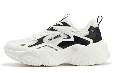 361° Ode MONO Yarn Edition Slip Resistant, Abrasion Resistant, Breathable Low Top Casual Shoes Women's White Black