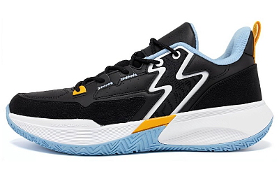 361° Cushioning Wear-Resistant Low-Top Basketball Shoes Men's Black Blue