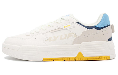 361° Slip-Resistant Cushioning Wear-Resistant Low-Top Skateboard Shoes Men's White Blue