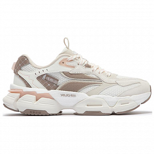 361° Spiritual Gaze PRO Cushioning Wear-Resistant Low-Top Chunky Sneakers Women's White Brown 1 2995236