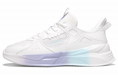 361° Cushioning Anti-Slip And Wear-Resistant Low-Top Sports Casual Shoes Women's White Blue
